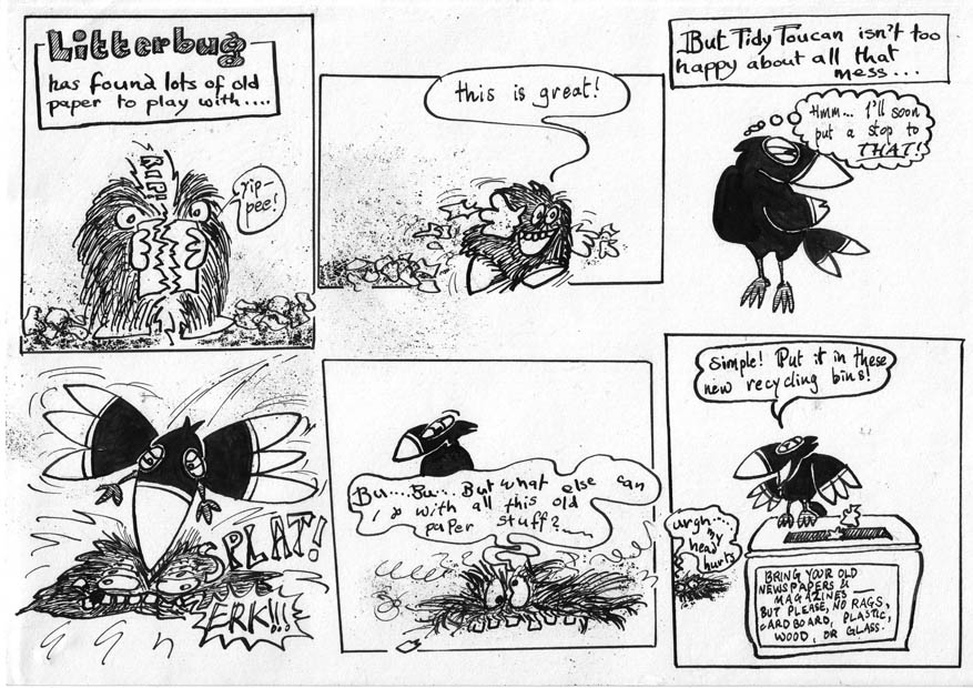 Click to view a larger image Half-page cartoon strip