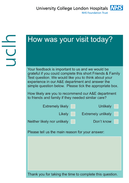 UCLH A&E response form
