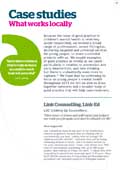 Back cover design for a healthcare brochure