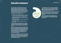 Page spread in a healthcare brochure