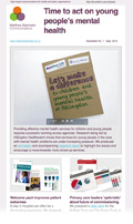 Example of an online newsletter for distribution by email