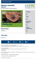 Example of an online newsletter for distribution by email